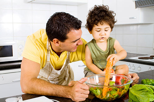Cook with your children and make them eat vegetables!